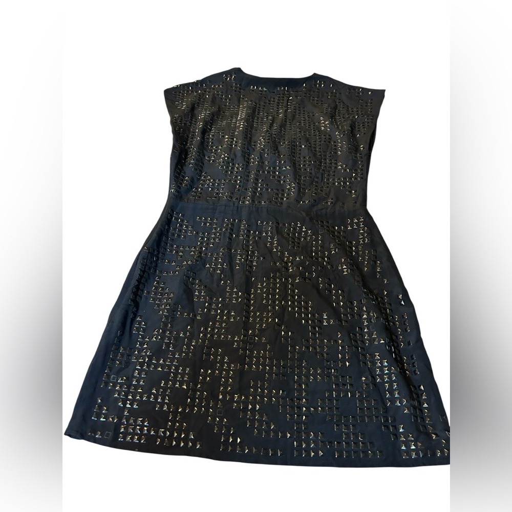 Sheri Bodell Black Dress with Gold Studs